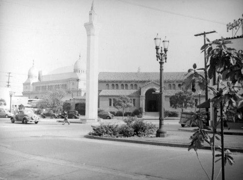 University Park branch library and the Shrine Auditorium