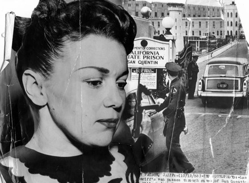 Barbara Graham and State prison, a collage