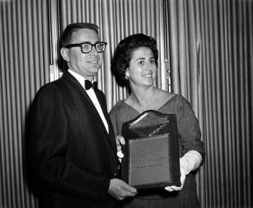 Mr. and Mrs. American Citizen of the Year award at the Cocoanut Grove nightclub