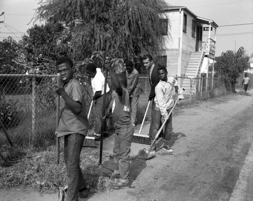 Councilman Billy Mills works with Civilian Conservation Corps