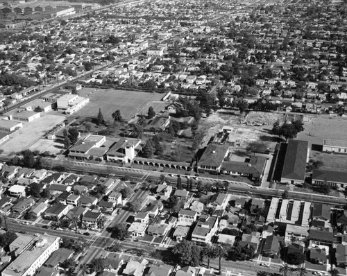 Neighborhoods, schools, and Civic Center, Huntington Park