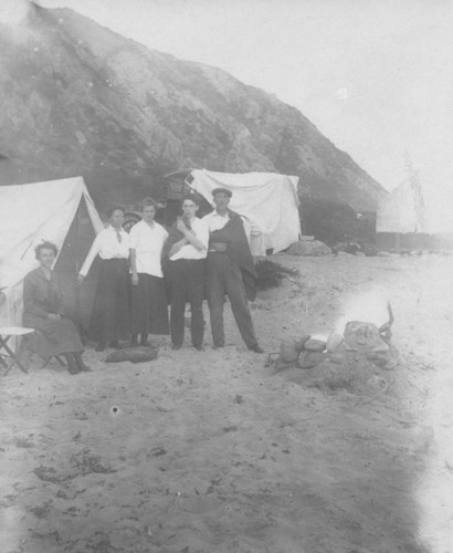 Camping on the beach