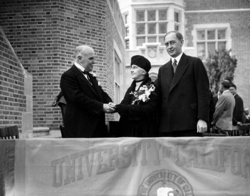 Dedication of Kerckhoff Hall, U.C.L.A., view 1