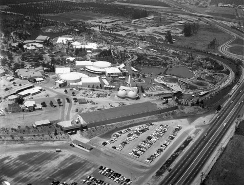 Disneyland Park, Harbor Blvd., Santa Ana Fwy, looking northwest