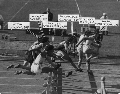 "Babe" Didrikson, Olympic track games