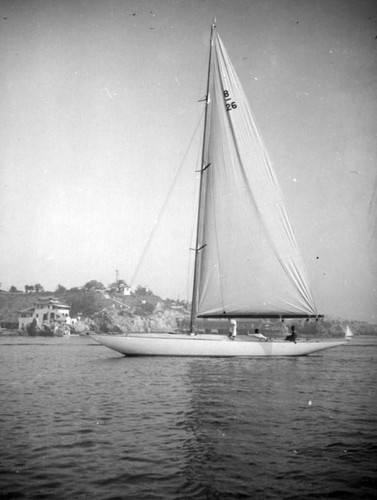 Sailing past China House in Corona Del Mar