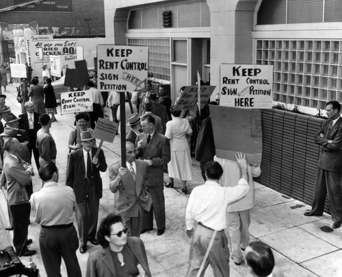 Demonstration for rent control