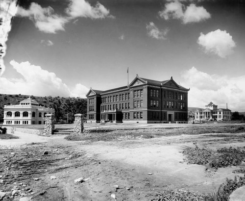 Three early buildings at Occidental College