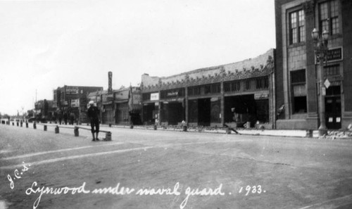 Lynwood under naval guard, 1933