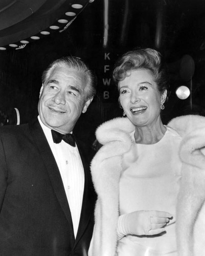 Greer Garson and Buddy Fogelson at premiere