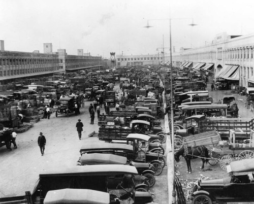 Cars parked at the Produce Market