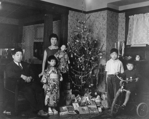 Family at Christmas — Calisphere