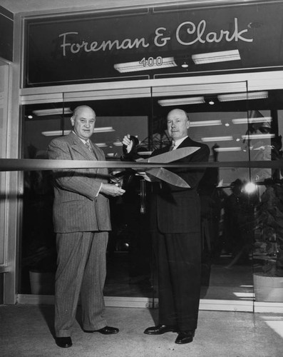 Ribbon-cutting at Foreman & Clark's Burbank store