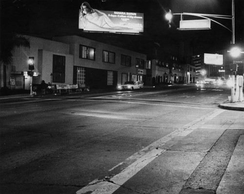 Night view of Sunset Boulevard