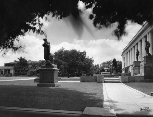 Neptune on the lawn