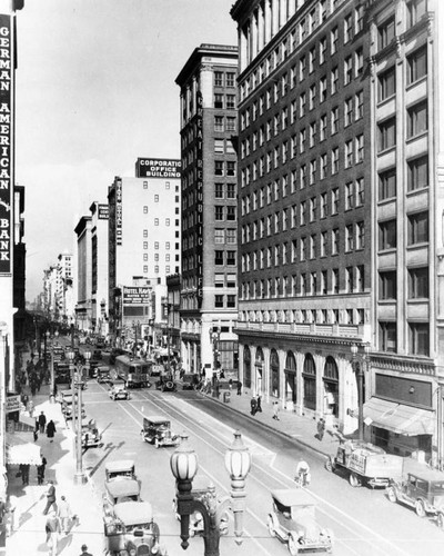 Looking north on Spring St