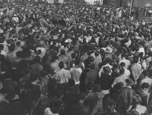 Strikers at the aviation plant