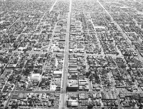 Pacific Boulevard and Slauson Avenue, Huntington Park, looking south