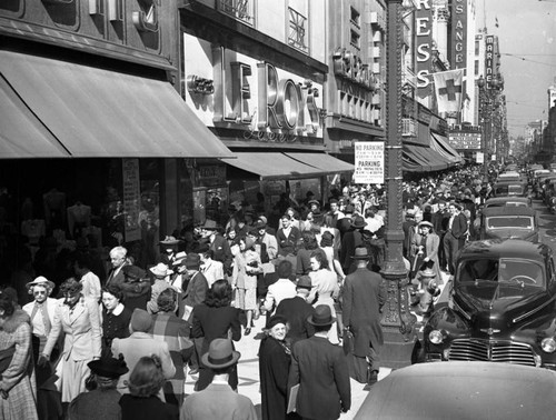 Crowds on Broadway