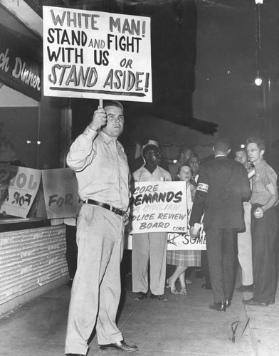 Nazi pickets L.A. demonstrators