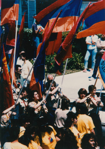 Armenian scouts in demonstration