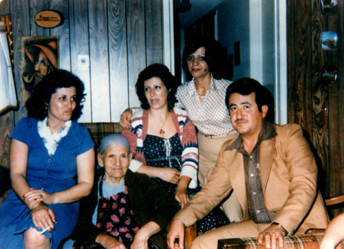 Grandmother with family members