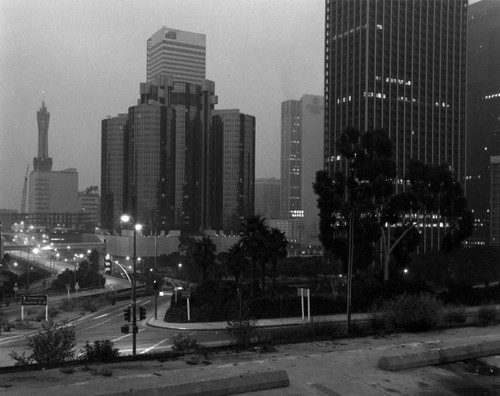 Downtown at twilight