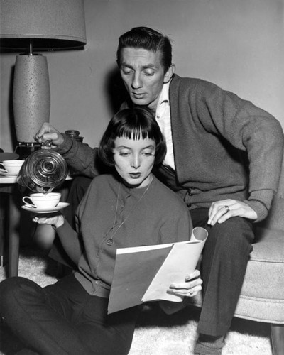 Carolyn Jones and Aaron Spelling