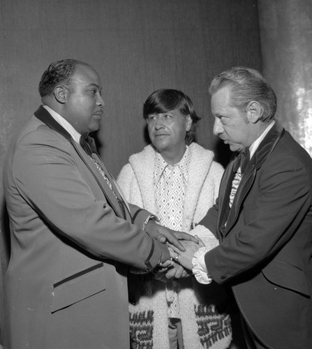 Cesar Chavez, Warren B. Bradley and unidentified man