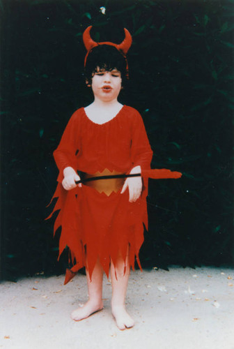 Boy in a devil costume
