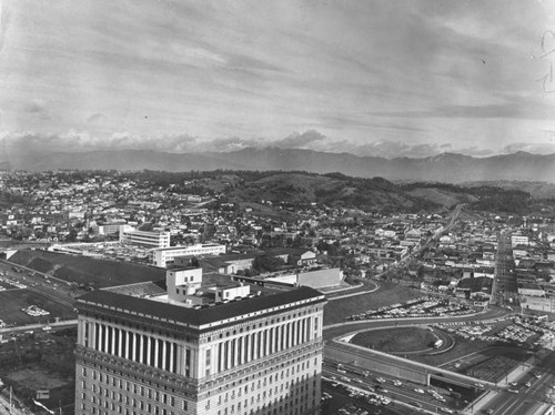 Aerial view of Hall of Justice