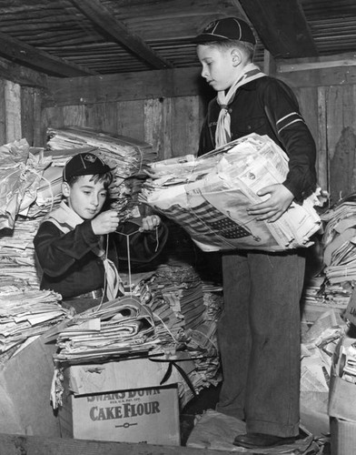 Scouts aid paper drive