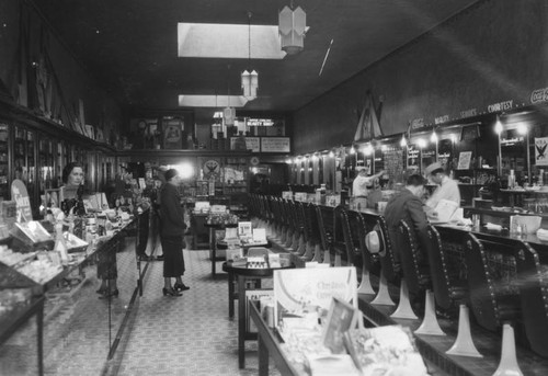 Cosmetics and soda fountain, Long Beach