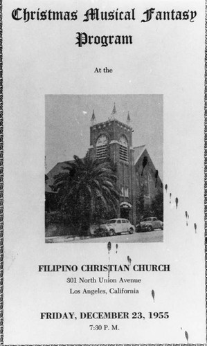 Cover of the Filipino Christian Church Christmas program