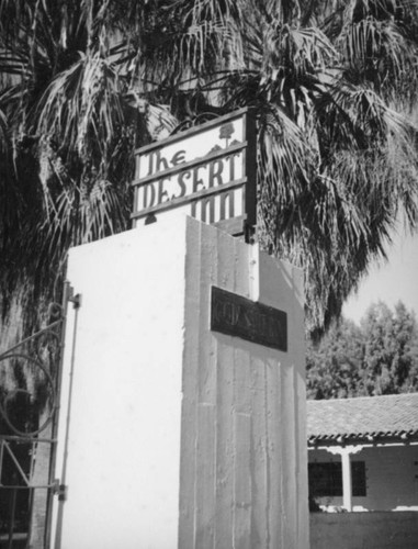 Desert Inn Hotel sign, Palm Springs