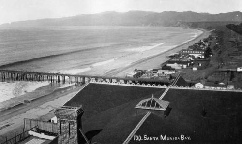 Looking north, Santa Monica beach