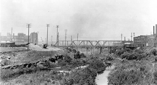 Side view of Macy St. Bridge