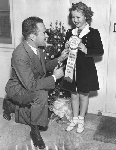 Actress Shirley Temple and Lathrop K. Leishman