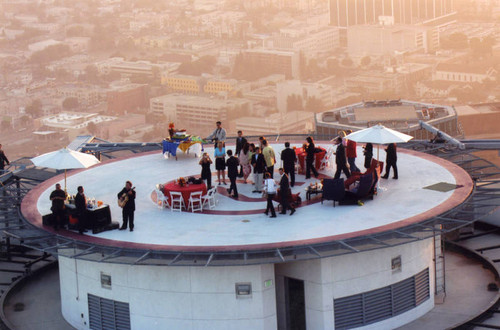 Rooftop party, U.S. Bank Tower