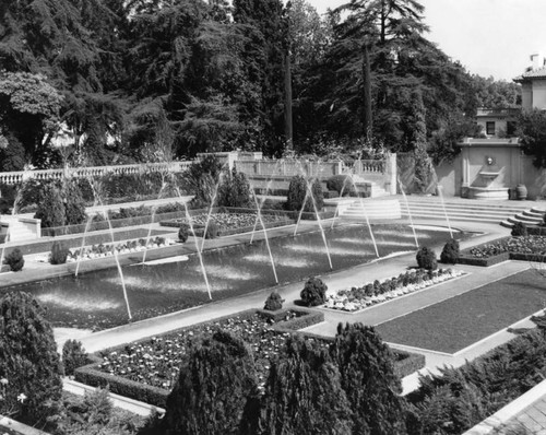 View of garden, Merritt residence