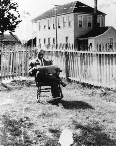 Man sitting on a rocker