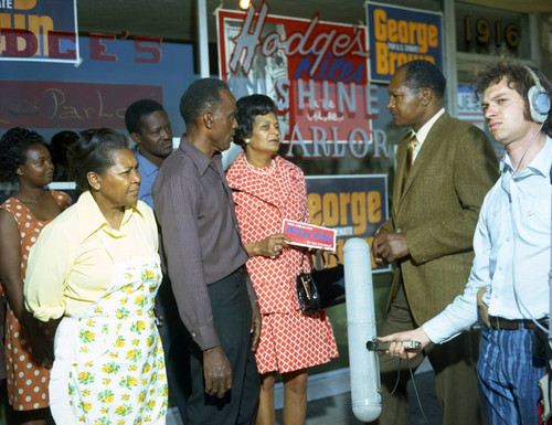 Tom Bradley campaigning for Congressman George Brown