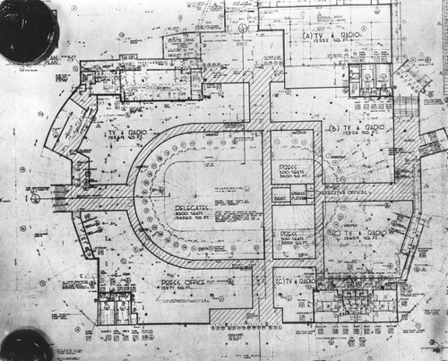 Floor plan for the 1960 Democratic National Convention