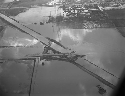 Aerial view of Carson flood area