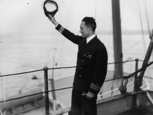 Commander Richard E. Byrd waves goodbye