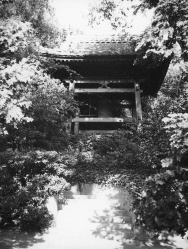 Japanese bell tower and temple bell