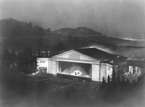 Drawing of the Greek Theatre at night