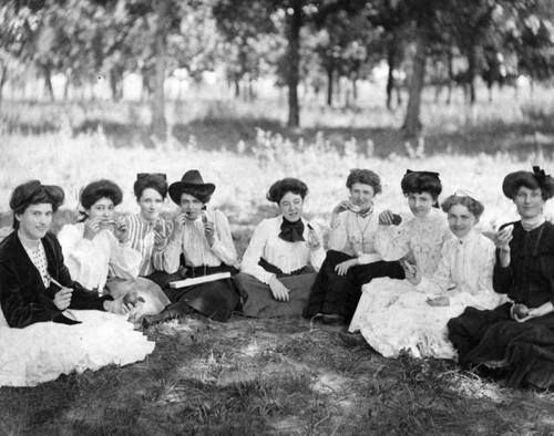 Women at a picnic