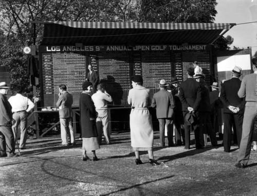 9th Annual L.A. Open scoreboard