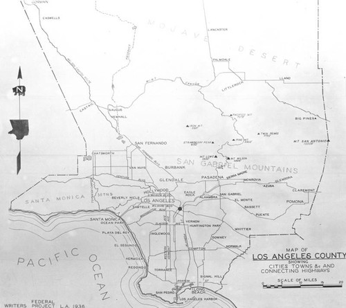 Los Angeles County map